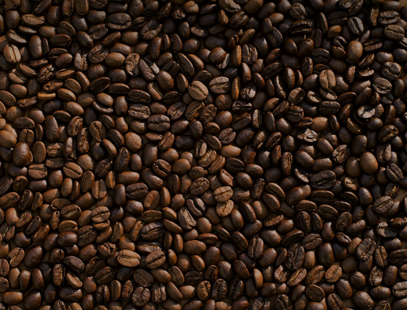 Close-up van gebrande koffiebonen